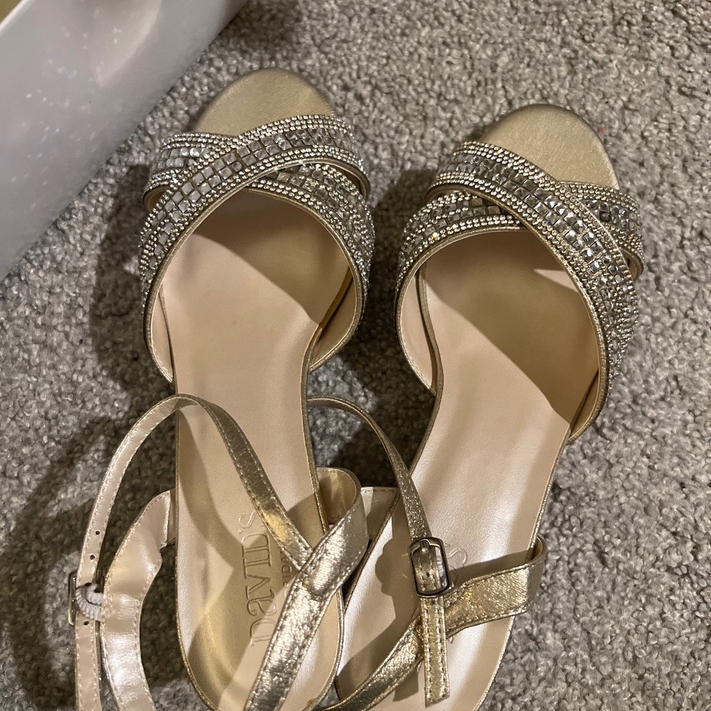 David Bridal Heels - Dylan, champagne color